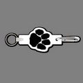 Key Clip W/ Key Ring & Paw Print Key Tag